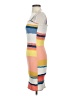 Papaya Color Block Yellow Casual Dress Size S - photo 5