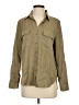 Babaton 100% Lyocell Tan Long Sleeve Button-Down Shirt Size XS - photo 1