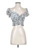 Blush 100% Polyester Blue Short Sleeve Top Size S - photo 1