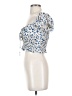 Blush 100% Polyester Blue Short Sleeve Top Size S - photo 5