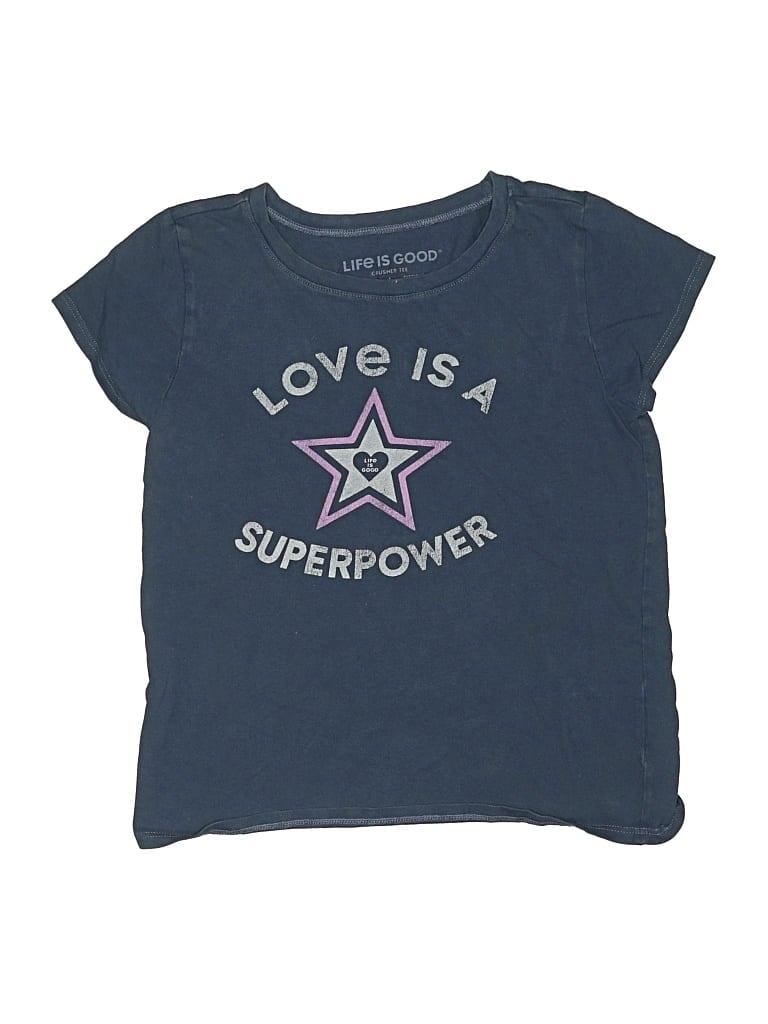 Pre-owned Life Is Good Kids' Short Sleeve T-shirt In Blue