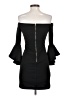 Teeze Me Solid Black Cocktail Dress Size 3 - 4 - photo 2