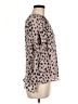 Cupcakes & Cashmere Animal Print Silver Long Sleeve Blouse Size M - photo 4