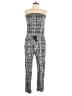 Ambiance Graphic Gray Jumpsuit Size L - photo 1