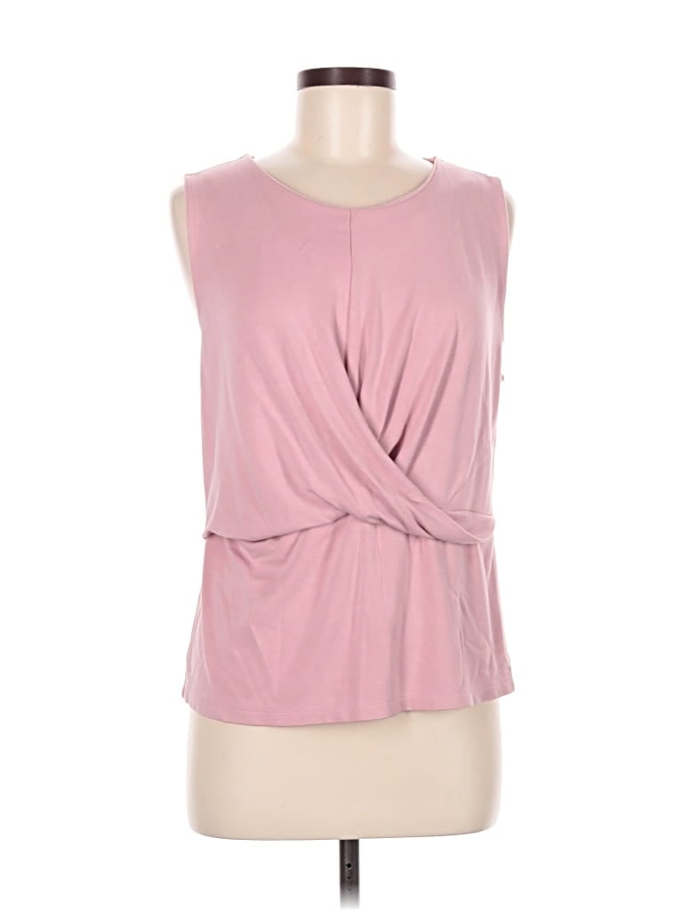Pre-owned Halogen Sleeveless T-shirt In Pink