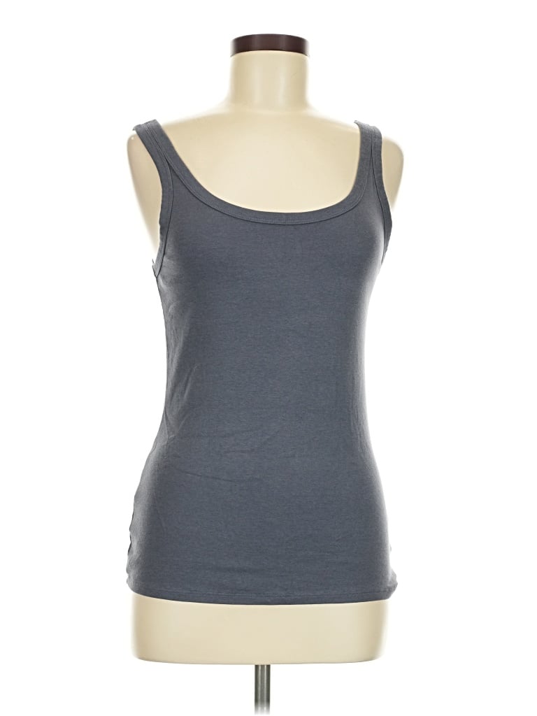 Pre-owned Time And Tru Tank Top Gray Strapless Neckline Tops