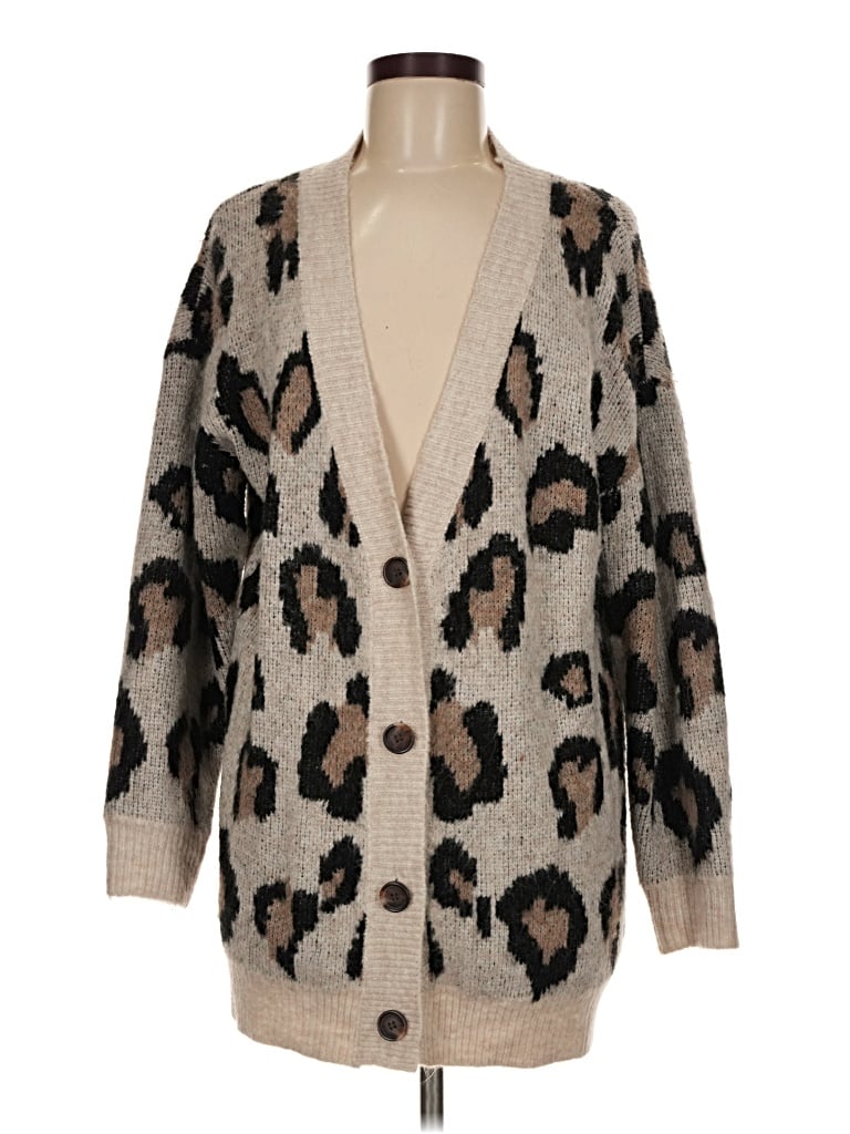 Pre-owned Olivaceous Cardigan Sweater In Tan