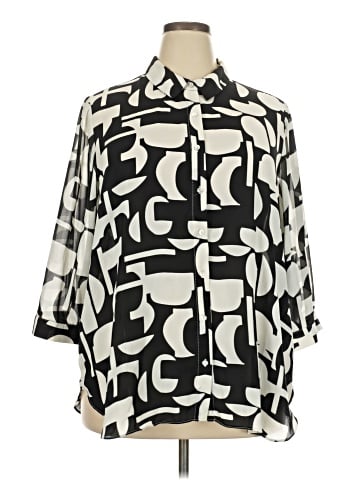 Rose + Olive 3/4 Sleeve Blouse (view 1)