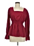 Shein 100% Polyester Burgundy Long Sleeve Blouse Size 8 - 10 - photo 1