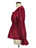 Shein 100% Polyester Burgundy Long Sleeve Blouse Size 8 - 10 - photo 5