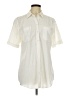 Chico's Ivory Short Sleeve Button-Down Shirt Size Lg Petite - photo 1