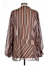 CAbi 100% Polyester Stripes Brown Long Sleeve Blouse Size L - photo 2