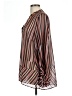 CAbi 100% Polyester Stripes Brown Long Sleeve Blouse Size L - photo 5