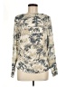 Next Print Ivory Long Sleeve Blouse Size 6 - photo 1