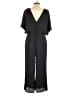 Express 100% Polyester Solid Black Jumpsuit Size L - photo 2