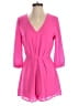Dina Be 100% Polyester Solid Pink Romper Size S - photo 1