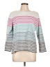 Talbots Outlet Stripes Silver Pullover Sweater Size Lg Petite - photo 1