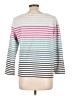 Talbots Outlet Stripes Silver Pullover Sweater Size Lg Petite - photo 2
