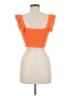 Shein 100% Polyester Orange Short Sleeve Top Size 6 - photo 2