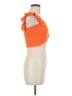 Shein 100% Polyester Orange Short Sleeve Top Size 6 - photo 4