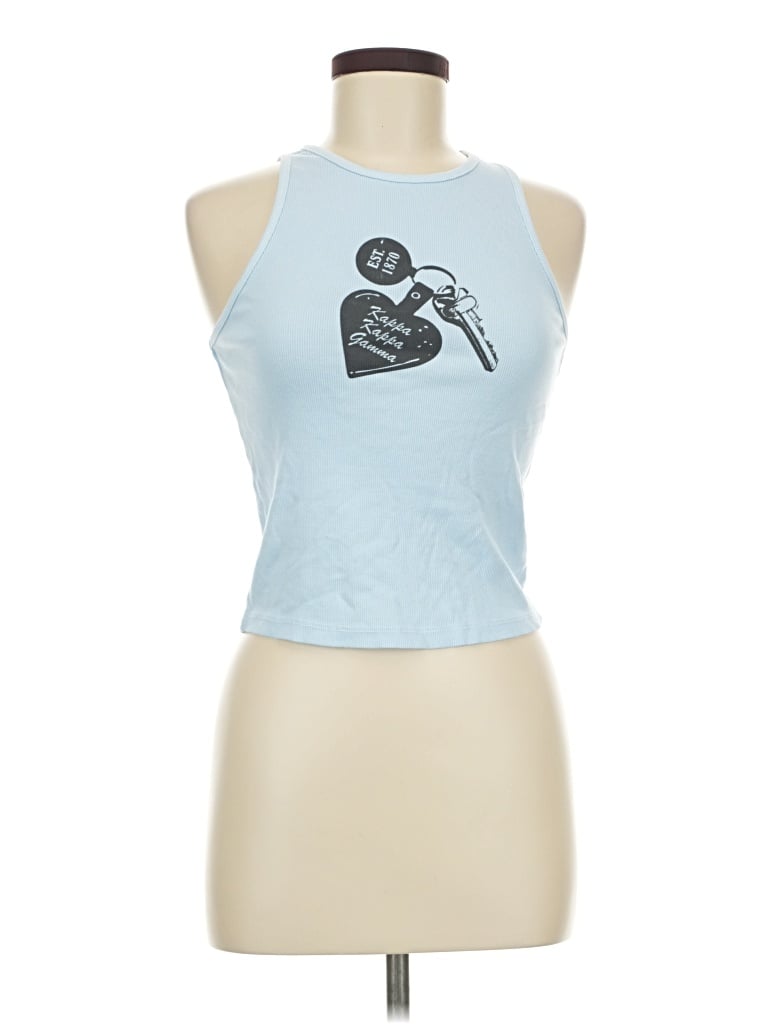 Pre-owned Assorted Brands Sleeveless T-shirt In Blue