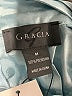 Gracia 100% Polyester Teal Long Sleeve Blouse Size M - photo 7
