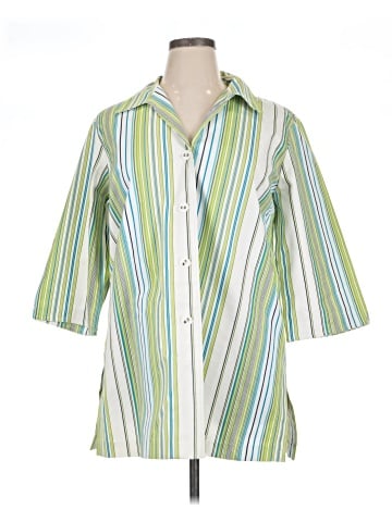 Susan Graver 3/4 Sleeve Button-Down Shirt (view 1)