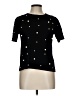 Zara Stars Black Short Sleeve Top Size L - photo 1