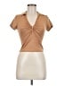 Heart & Hips Tan Short Sleeve Top Size M - photo 1