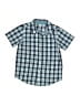 Gymboree 100% Cotton Plaid Blue Short Sleeve Button-Down Shirt Size 5 - photo 1