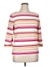 Talbots Stripes Pink 3/4 Sleeve Top Size XL - photo 1