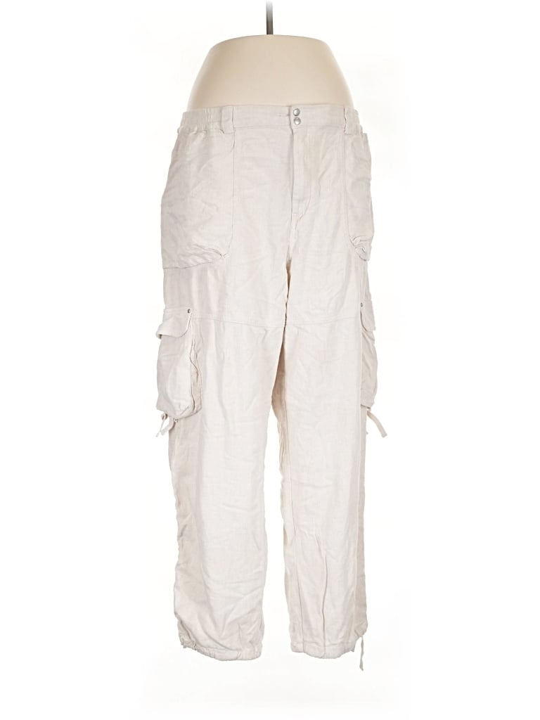 Pre-owned By Anthropologie Cargo Pants In Ivory
