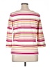 Talbots Stripes Pink 3/4 Sleeve Top Size XL - photo 2