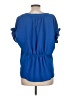 Skye's The Limit 100% Polyester Blue Short Sleeve Blouse Size L - photo 2
