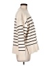 Zara Stripes Ivory Turtleneck Sweater Size M - photo 4