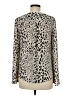 INC International Concepts 100% Polyester Animal Print Silver Long Sleeve Blouse Size 8 - photo 2