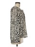 INC International Concepts 100% Polyester Animal Print Silver Long Sleeve Blouse Size 8 - photo 4