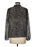 J.Crew Factory Store 100% Polyester Polka Dots Black Long Sleeve Blouse Size M - photo 2