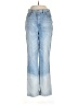 Good American Color Block Blue Jeans Size 10 - photo 1