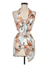 Shein 100% Polyester Print Orange Cocktail Dress Size 6 - photo 1