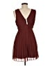 ASOS 100% Polyester Solid Burgundy Cocktail Dress Size 6 - photo 2