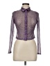 Shein Polka Dots Purple Long Sleeve Blouse Size 6 - photo 1