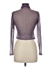 Shein Polka Dots Purple Long Sleeve Blouse Size 6 - photo 2