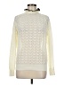 Maje Chevron-herringbone Ivory Turtleneck Sweater Size Med (2) - photo 1
