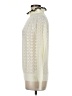 Maje Chevron-herringbone Ivory Turtleneck Sweater Size Med (2) - photo 5
