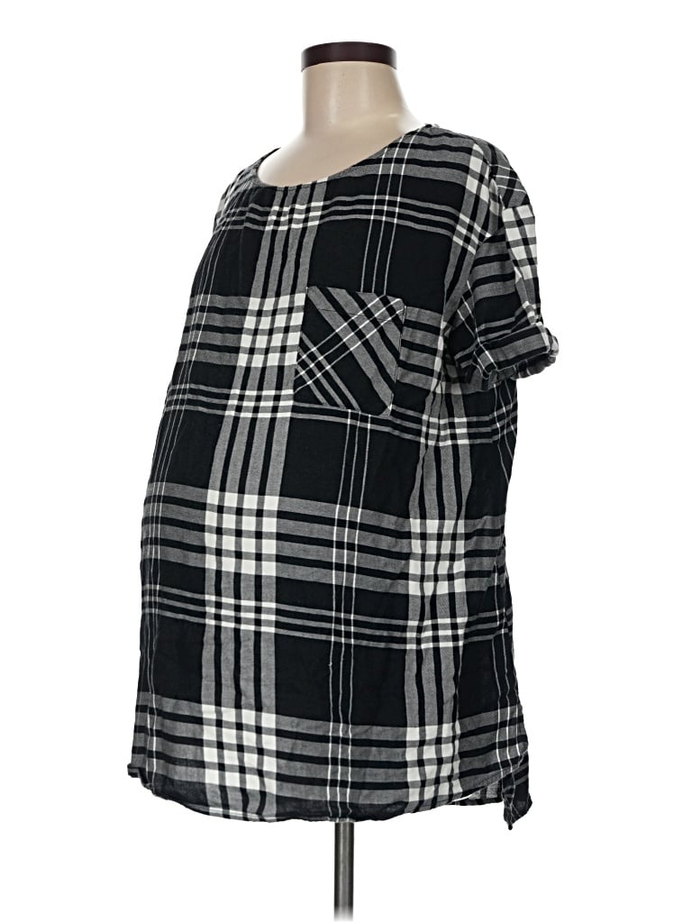 Pre-owned Liz Lange Maternity For Target Short Sleeve Blouse In Black