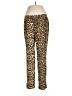 Banana Republic 100% Polyester Animal Print Gold Casual Pants Size 10 - photo 1