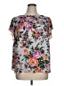 Premise Studio 100% Polyester Floral Gray Short Sleeve Blouse Size 1X - photo 1