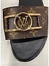 Louis Vuitton Brown Patent Monogram Lock It Flat slide Sandals Size EU 38 1/2 - photo 7