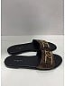 Louis Vuitton Brown Patent Monogram Lock It Flat slide Sandals Size EU 38 1/2 - photo 8